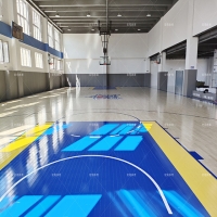 內蒙未來之星籃球館彩漆完成效果